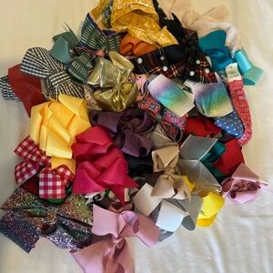 Multi-Color Kids Hair Bow Set - Assorted Ribbon Bows